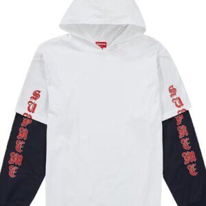 Supreme Layered Hooded Long Sleeve Shirt-Men’s Medium